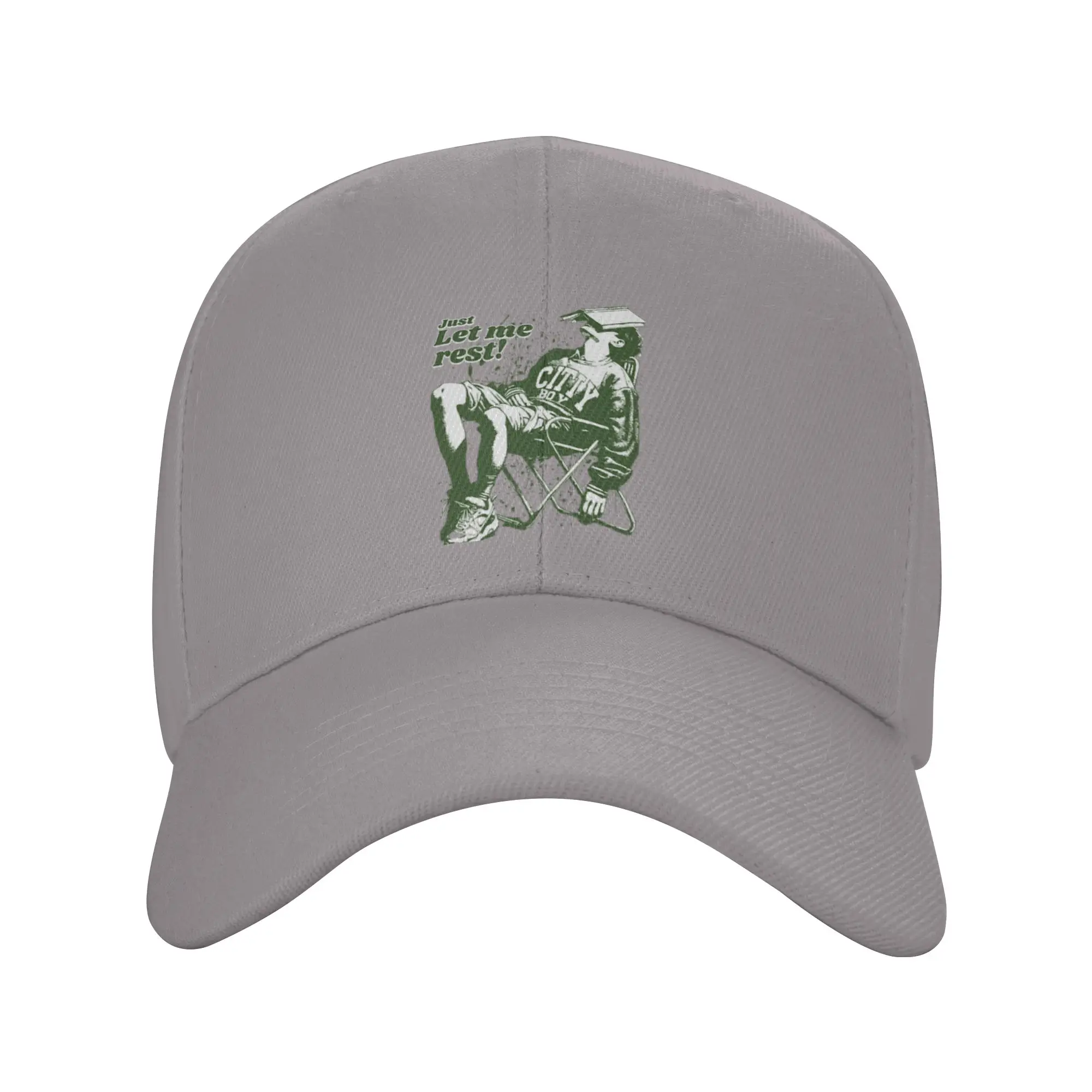 Just Let Me Rest! Trendy Baseball Cap Fishing Teenagers Hip Hop Cap