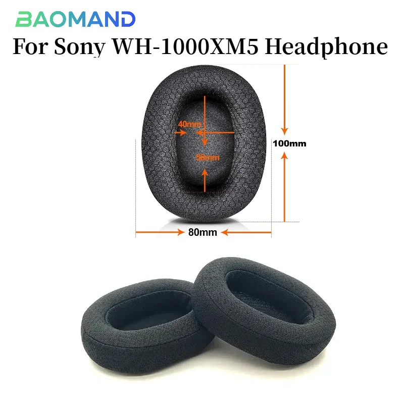 

Ear pads for Sony WH-1000XM5 Earmuffs Headphones Mesh Foam Protein Leather Ear Cushion Accessories