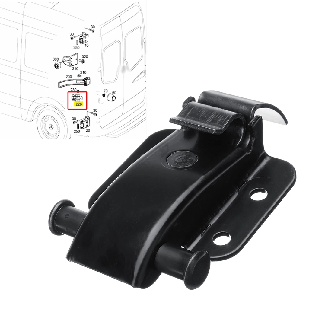 Rear Door Bracket, Automotive Interior Accessories for Sprinter 06-19 Crafter 30-35 06-14 9067600428 (Black)