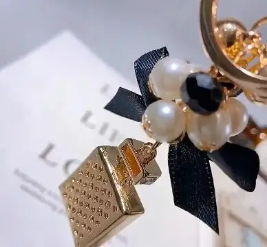 Perły naszyjnik z koralików brelok długi kutas perfumy wieszak samochodowy torba breloczek z c Element biżuteria