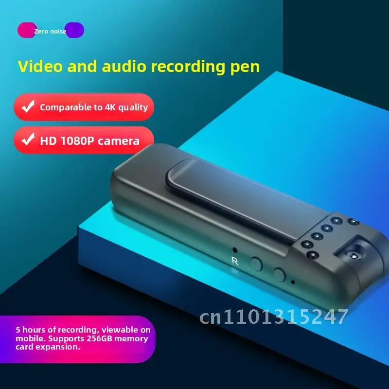 

HD Anti-Shake 1080P Camera Recording Pen with Large Capacity Intelligent Noise Reduction Black Video Pen for Business