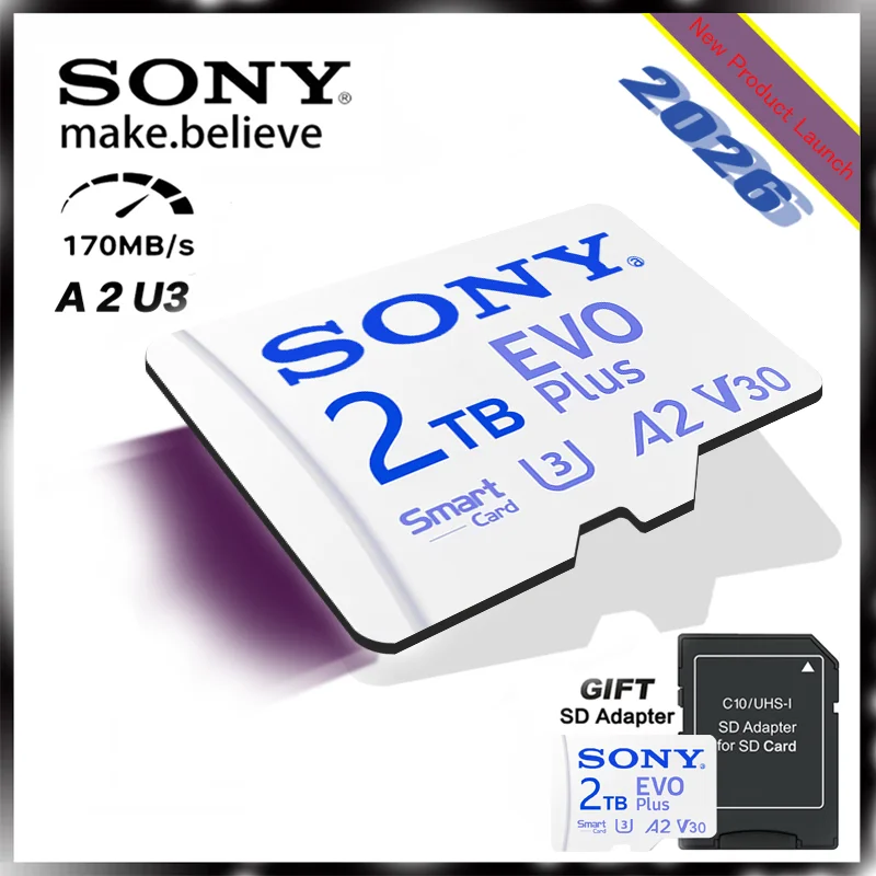 

Оригинальная высокоскоростная карта памяти Sony Micro SD емкостью 2 ТБ, 1 ТБ — флэш-карта TF для мобильного телефона, компьютерной камеры