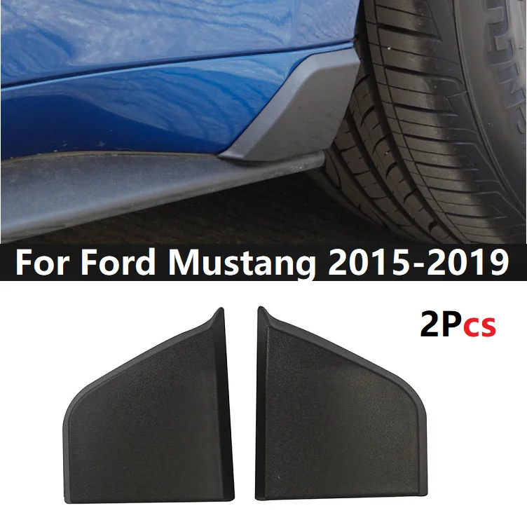 2PCS ABS Car Front Bumper Side Skirt Spoiler Guard Winglets Protector For Ford Mustang 2015-2019 Exterior Accessories