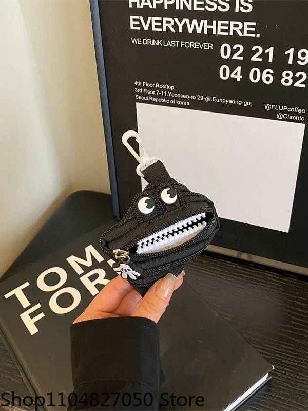 حقيبة قلادة جديدة عصرية شخصية الوحش زيبر الإبداعية مفتاح أحمر الشفاه سماعة محفظة نسائية للعملات المعدنية قلادة صغيرة لطيف صغير