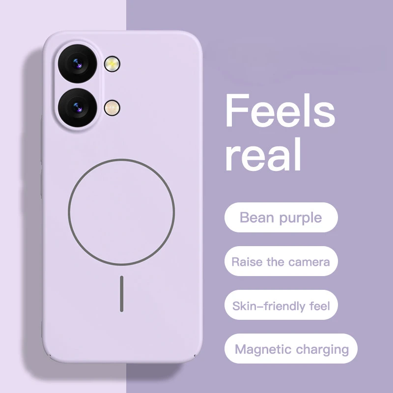 Premium Skin Feel Matte Silicone For Magsafe Phone Case For Xiaomi POCO X8 Pro Max Wireless Charging Protector Cover Funda Coque