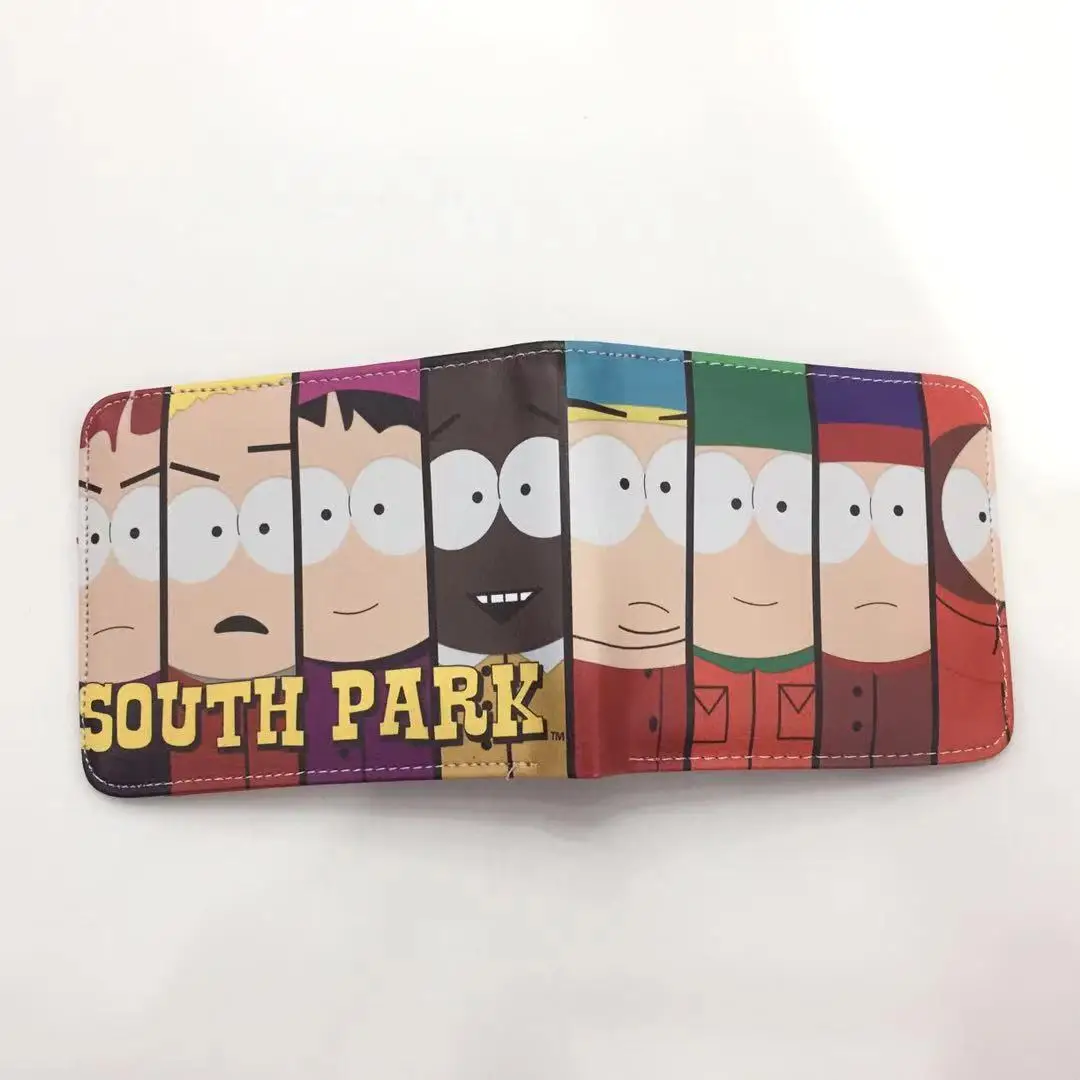 New Anime South Park Cute Cartoon Wallet Zipper Pouch Short Style Wallet Kids Coin Purse for Boys Girls Charm Birthday Xmas Gift