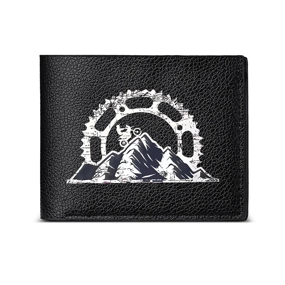 Mountain Gear Design Men's Wallet Card Holder Casual Business Fashion Print Style