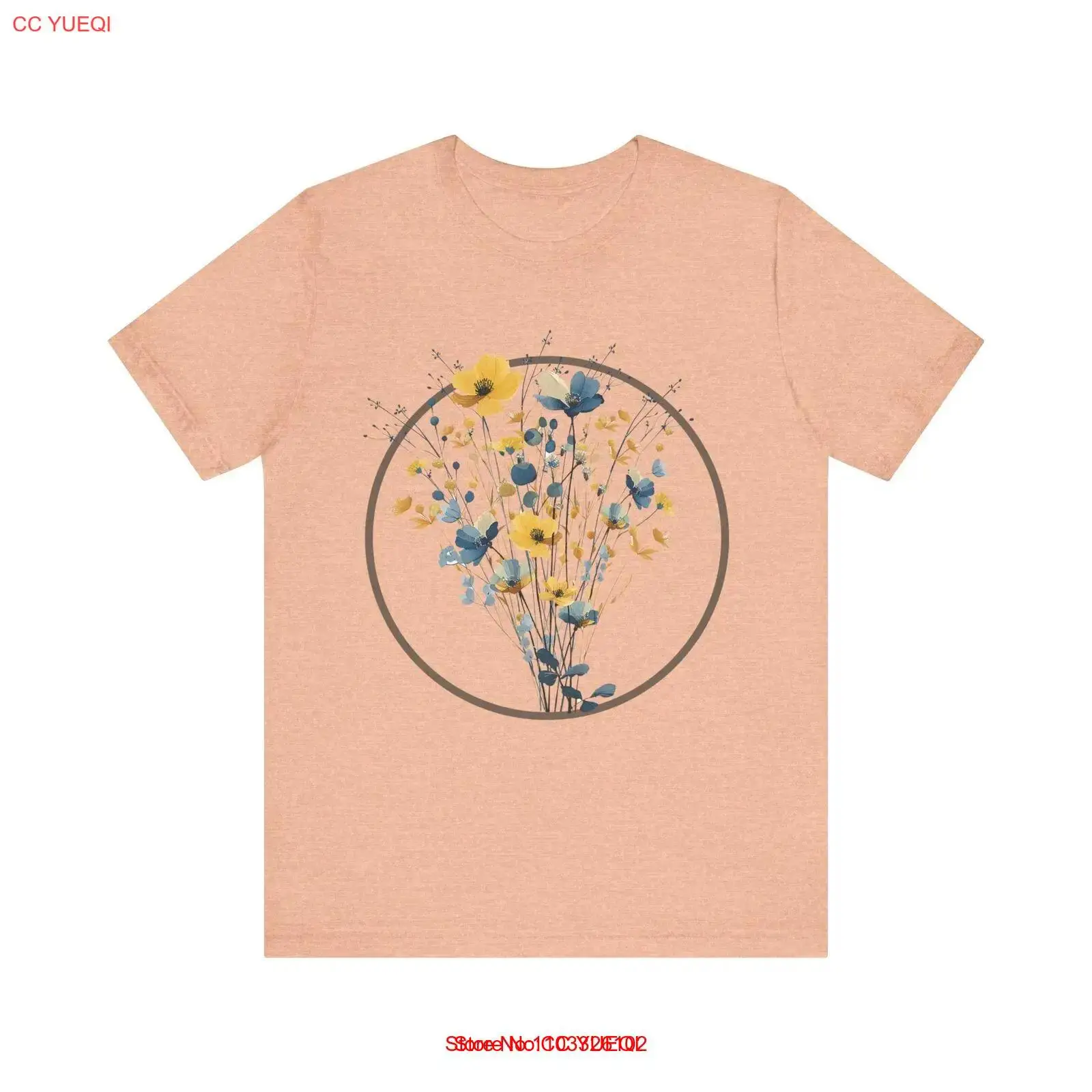 Wildflower Bouquet-Taupe Circle T-shirt | Wild Flower Tshirt, Floral Shirt, Tee