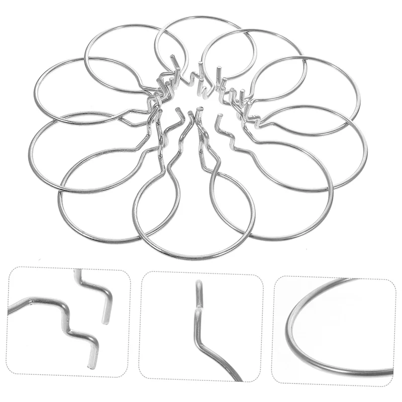 Pegboard Cup Holder Hooks 10Pcs Heavy Duty Metal Hooks Ring Design For Organizing Cups For Garage