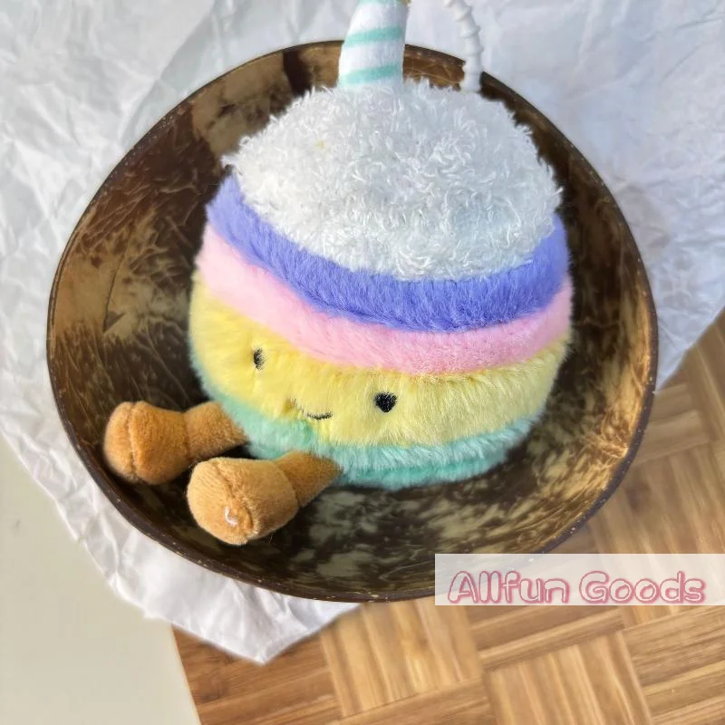 [TG835]Cartoon Cake Plush Keychain Kawaii Creative Birthday Cake Dessert Doll Pendant Backpack Decoration Accessories Toys Gifts view 4