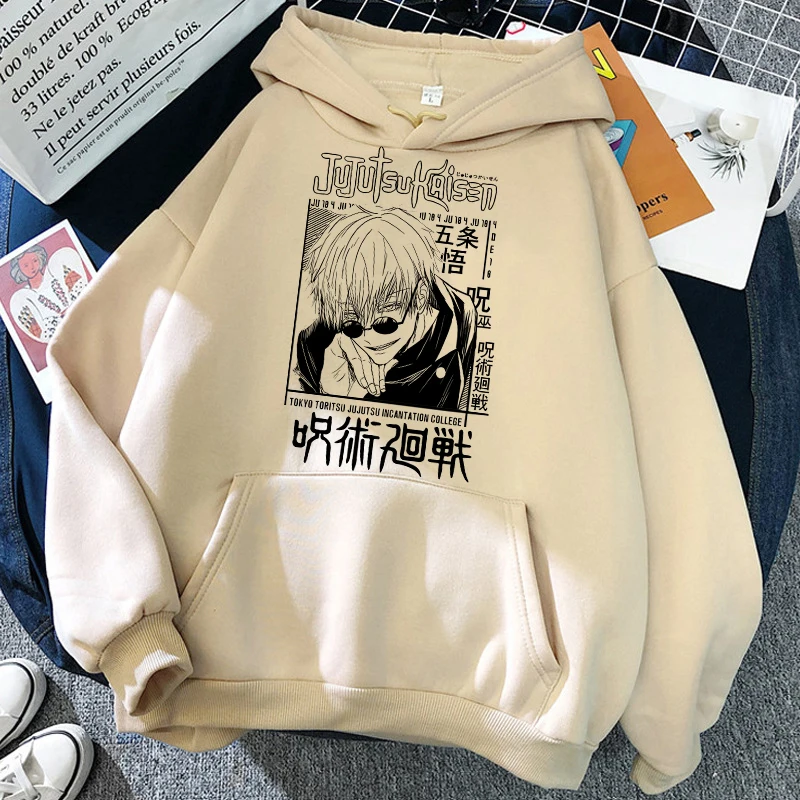 Streetwear 90S Hoodies Japanese Anime Manga Jujutsu Kaisen Hoodies Hoodie Cartoon Gojo Satoru Yuji Itadori Sweatshirt Unisex