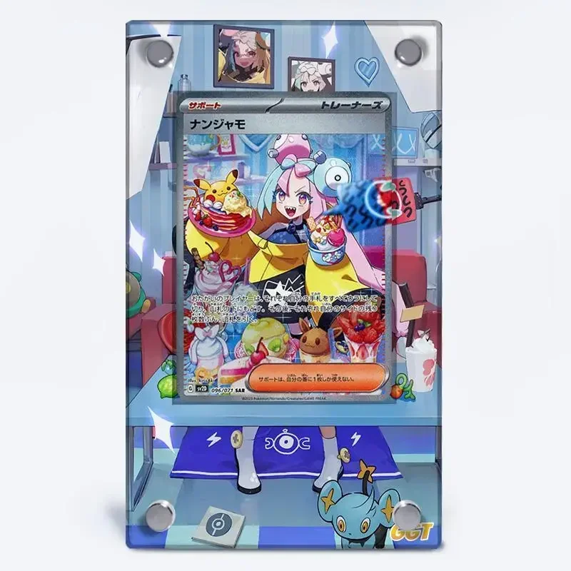 Pokemon Iono Expand Acrylic Brick Shield Photo Display Box Self Made Classic Serie Anime Game Character Collection Card Gift Toy