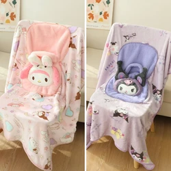 Handbag Blanket Kuromi My Melody Blanket Cartoon Anime Pattern Cinnamoroll Warm Blanket Office Nap Portable Blanket