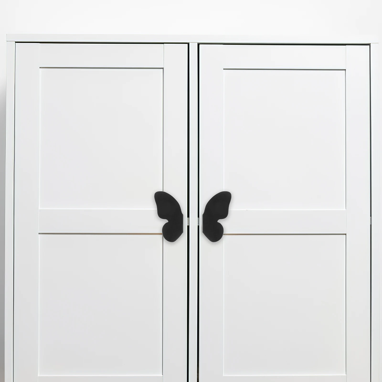 

1 Pair Butterfly Cabinet Knobs Aluminum Alloy Decorative Drawer Handles For Furniture Wardrobe Doors Symmetrical Design Easy