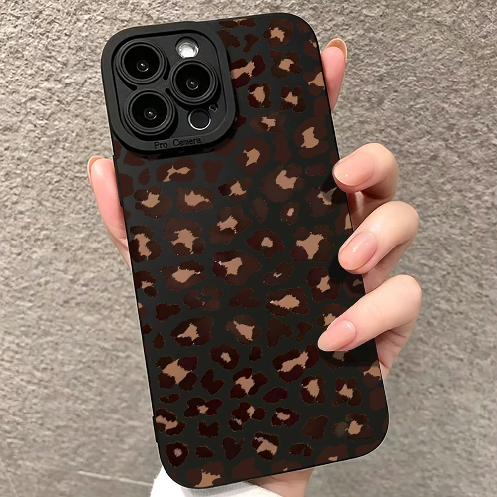 Full Leopard Print Phone Case For Samsung Galaxy S25 S24 S23 S22 FE Plus Ultra A56 A55 A54 A36 A35 A34 Soft TPU Shockproof Cover