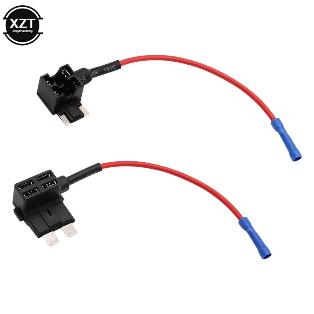 12V Small Size Car Fuse Holder Add-a-circuit TAP Adapter with 20A Standard ATM Blade Fuse Box Take Electrical Appliances