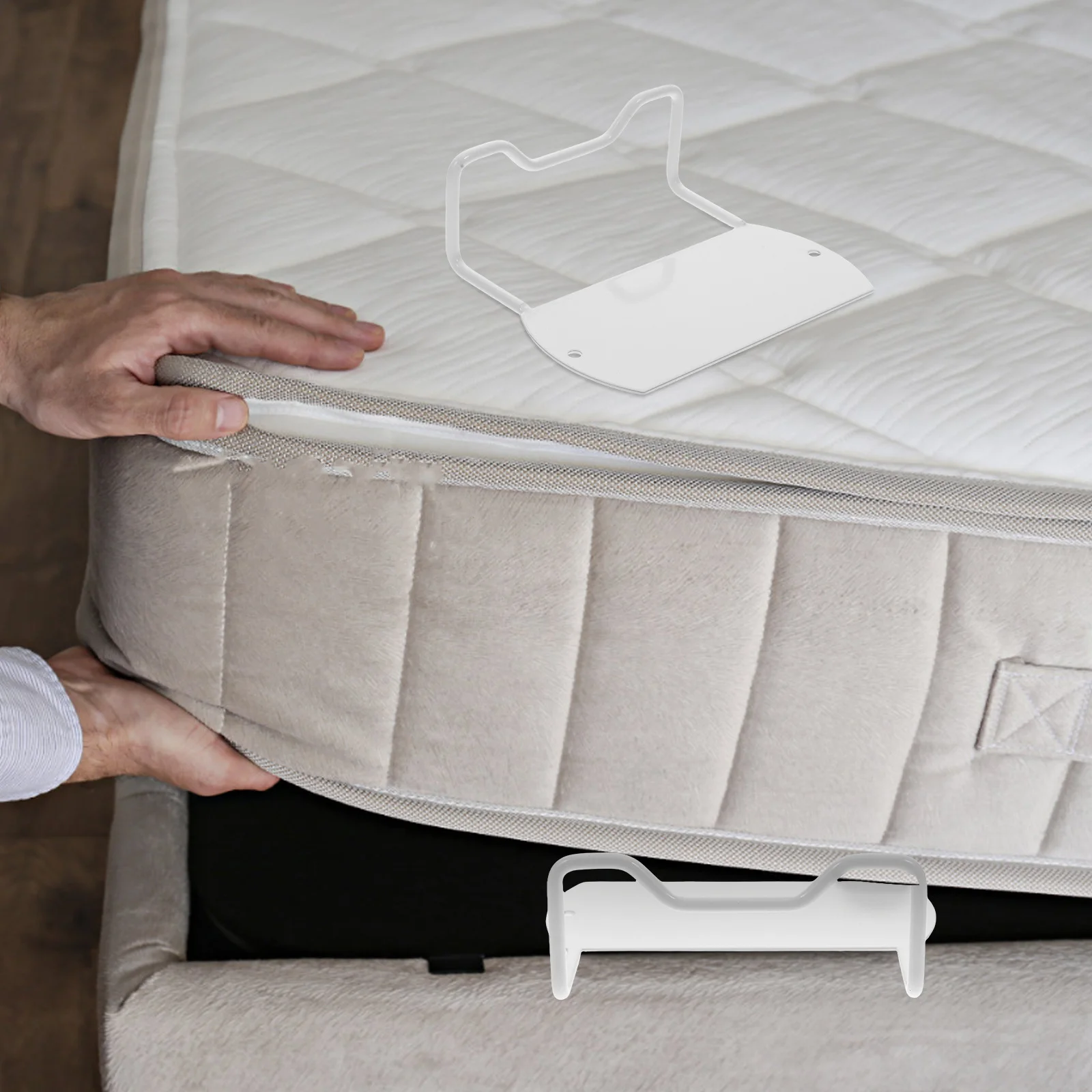 

2Pcs Mattress Holder to Keep Mattress from Sliding Compatible with Iron Wood Beds Retainer Bar Grip Bed Brackets