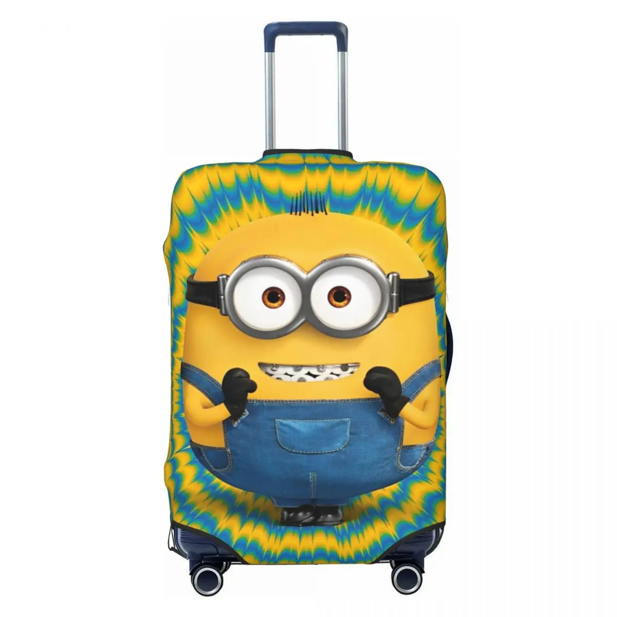 Custom Minions Anime Suitcase Cover Flight Strectch Luggage Supplies Cruise Trip Protection