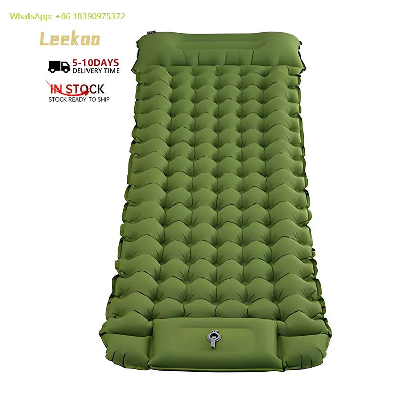 

Hot Selling Compact Ultralight Inflatable Camping Sleeping Pad With Built-in Foot Pump Air Mattress Camping Sleeping Mat