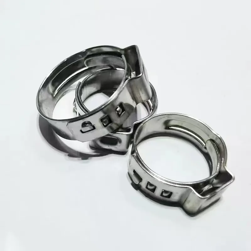 2-20pcs Hose Clamps Single Ear Stepless 5.8-23.5mm 304 Stainless Steel Hose Clamps Cinch Clamp Rings for Sealing Kinds of Hose