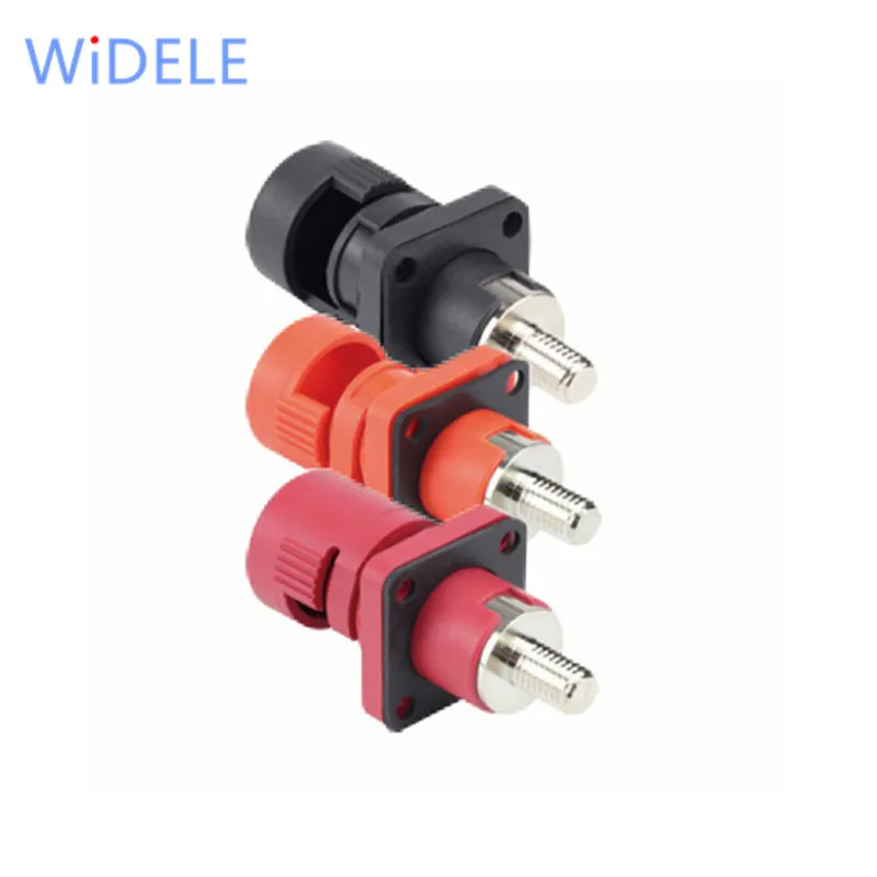 

1pc 250A square full copper high current terminal lithium battery wall-through internal thread energy storage connector terminal