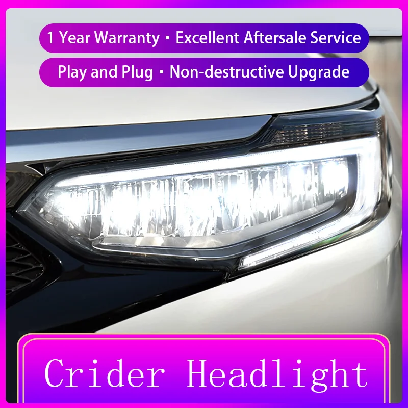 

Car Headlight FOR Honda Crider 2019 2020 Front Light DRL Head Lamp Upgrade Dynamic LED HID Projector Lens Auto Tool Accessories