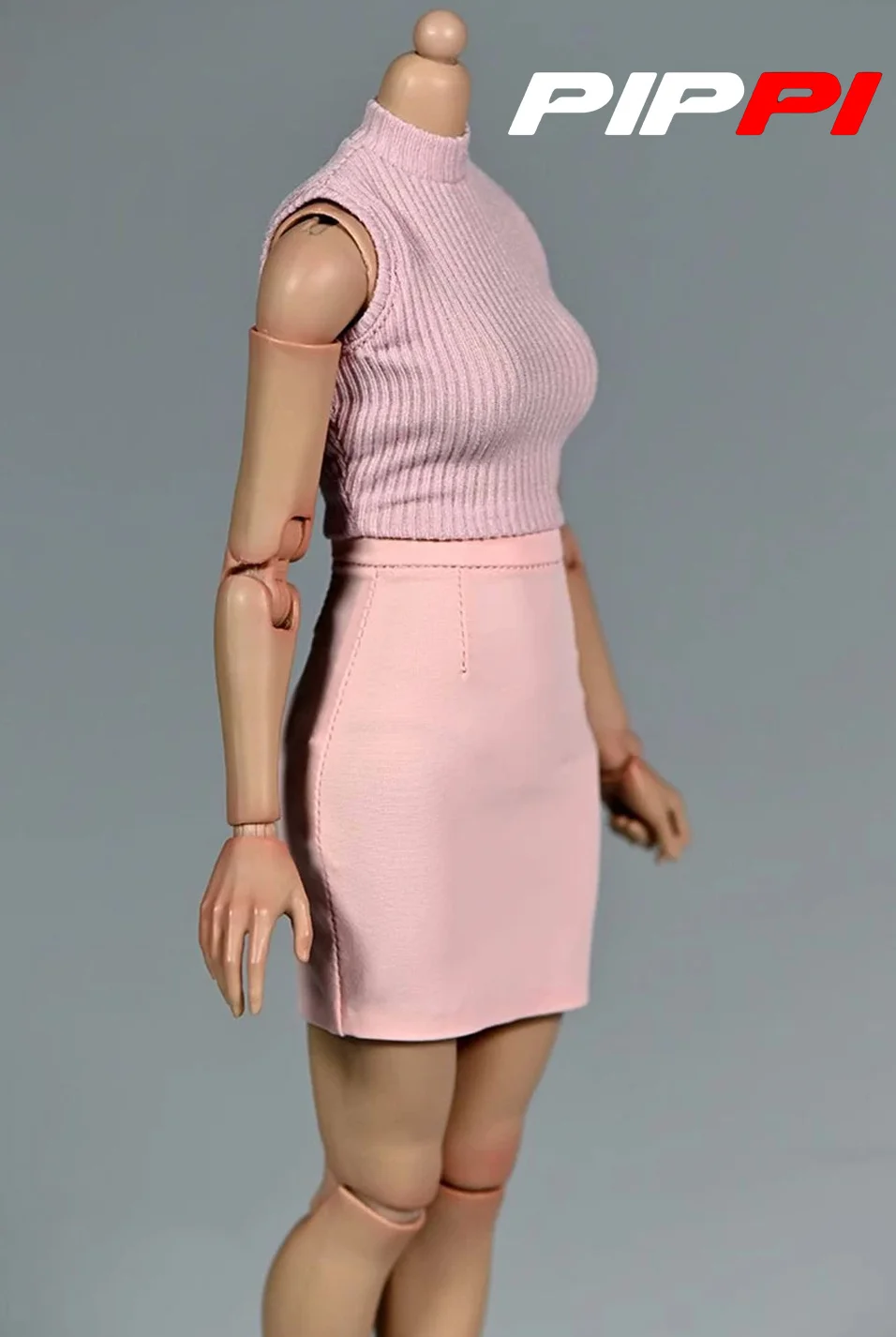 1/6 مقياس عالية الخصر تنورة ضيقة مثير قميص الملابس نموذج صالح 12 ''أنثى الجندي AT203 عمل الشكل دمى الجسم #6