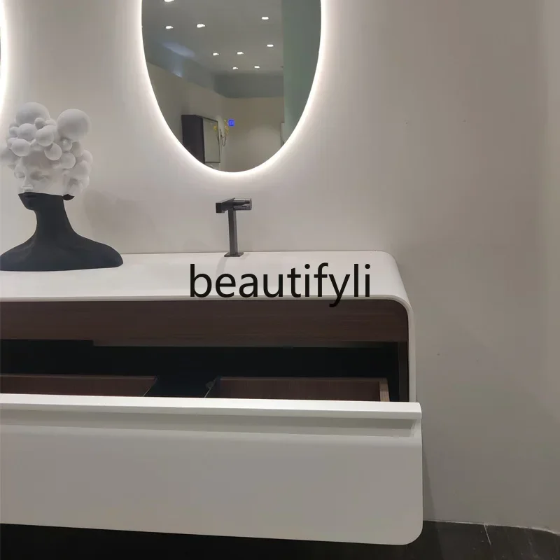 

Asmt59 Italian minimalist ring skin feeling integrated seamless basin acrylic environmental protection basin pull-out type