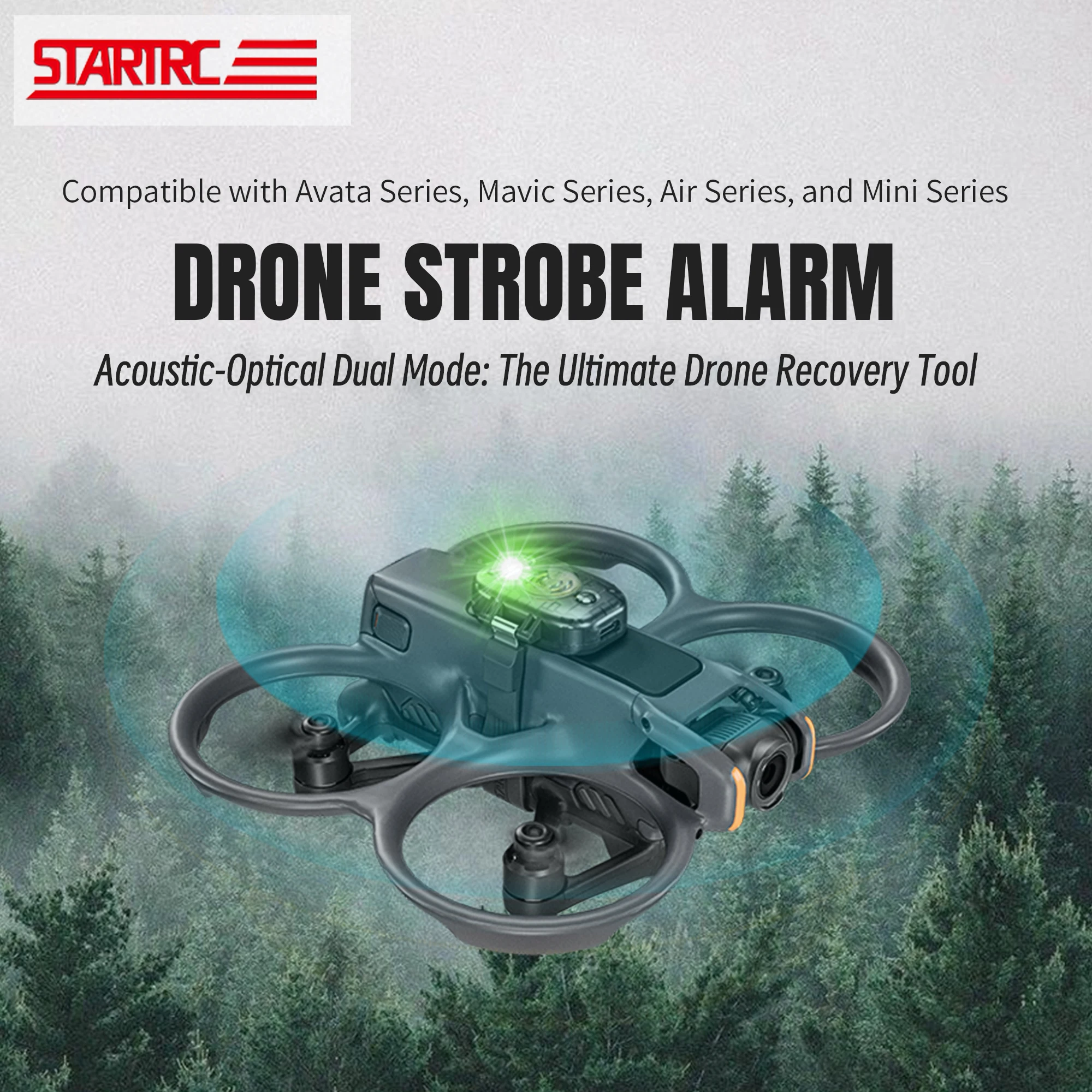 

Drone Strobe Alarm For DJI Avata 2/Mini 4 Pro/Mavic 4 Pro/Air 3 Drone Night Flight Light Flashing Alarm Tracker Accessories