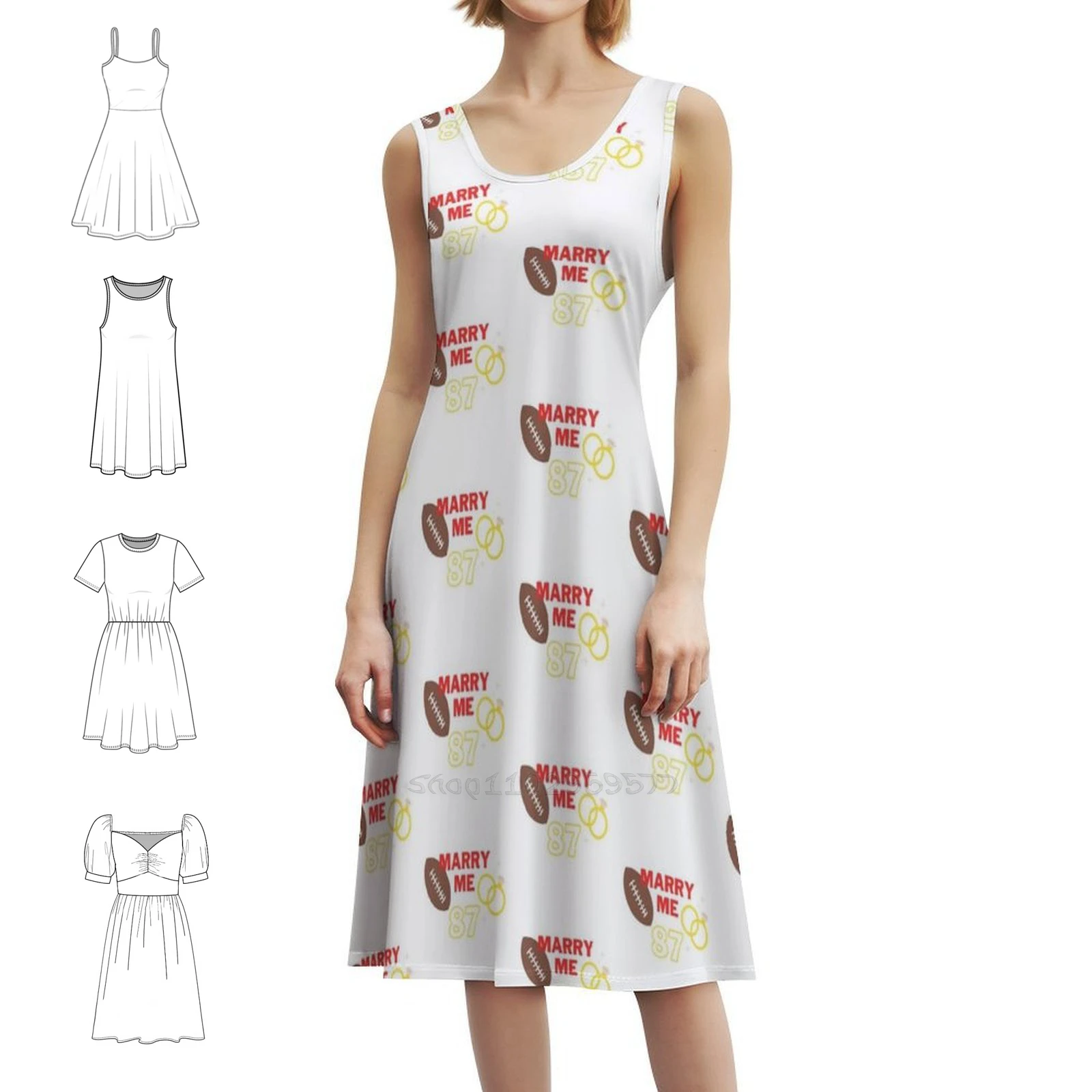 Marry Me 87 Preppy Style Mini Dress For Women A-Line Loose Fit Casual Day Dress Chiefs Number 87 87 Kelce Travis Travis Dress