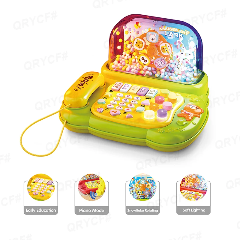 電子音楽電話ピアノスノーフィアケ漫画楽器おもちゃ音ライト教育ゲーム子供のおもちゃクリスマスギフト