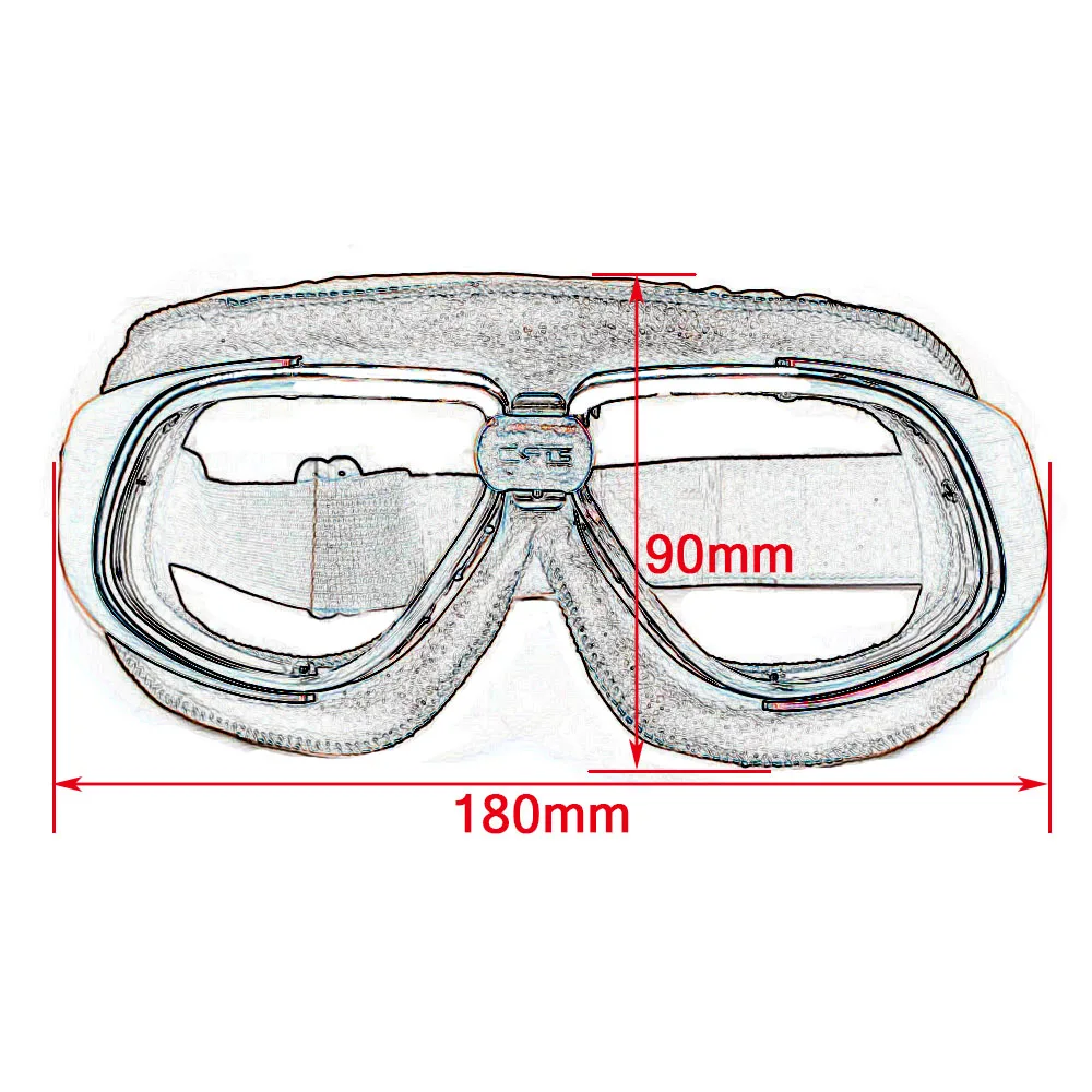 Retro Motorcycle Goggles Glasses Vintage Cruiser Motorcycle Leather Goggles Helmet Eyewear