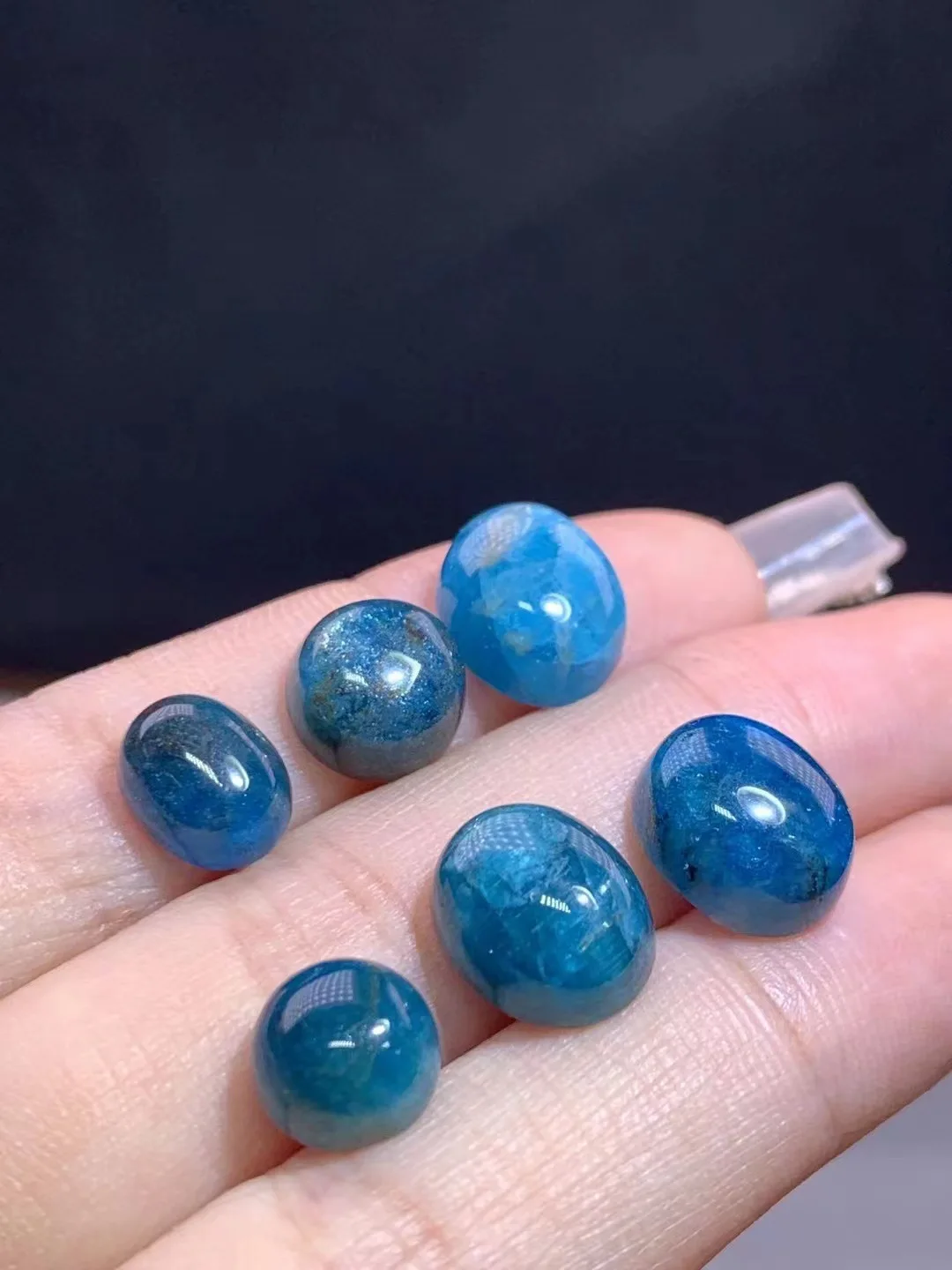 

Wholesale 5pcs/pack Natural Apatite Cabochon12x16mm Oval,14mm Round Semi Precious Gemstone Cabochons,Jewelry Bead Ring Face