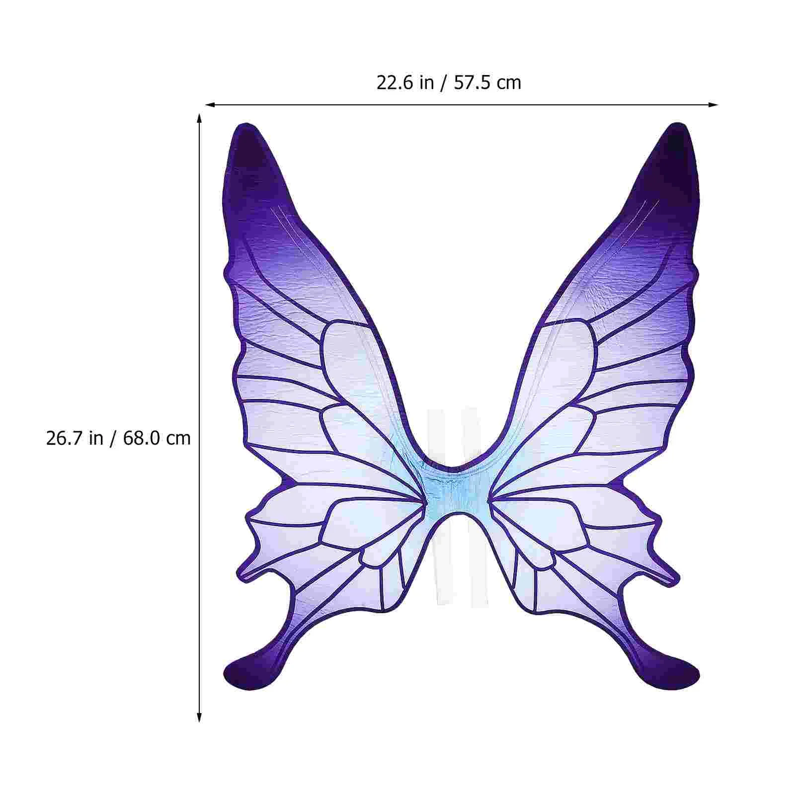 Asas de borboleta para meninas e mulheres, tecido não tecido, fada elfo, adereços de decoração de festa para adolescentes e adultos, roxo, decoração de anjos