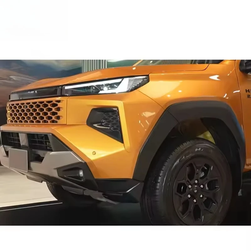 New Style Off-Road Parts Front Car Bumpers with Headlight ABS Grille Black Body Kits for Hilux 2016 Upgrade to 2026 HILUX TRAVO
