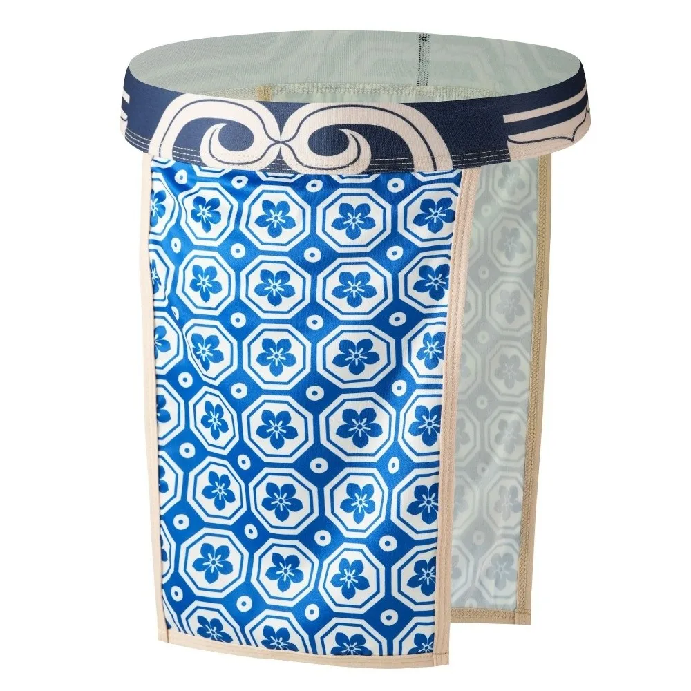 New Low-Rise Cut Japanese Sumo Two-piece Printed Pattern Breathable Sumo Underwear Loincloth Briefs Nightclub Wear