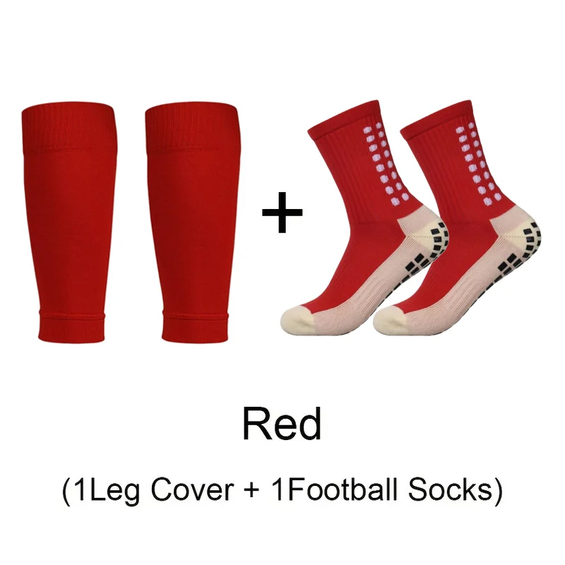 Men Women High Quality Breathable Artifact Football Leg Cover Anti Slip Socks Shin Guards Soccer Tennis Basketball Sports Socks