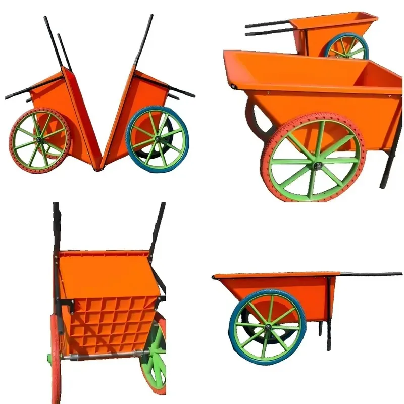Two Wheel Metal Rubber Plastic Hand Truck with Solid Wheels Garden Cart Construction Trolley Dolly for Heavy Duty Use
