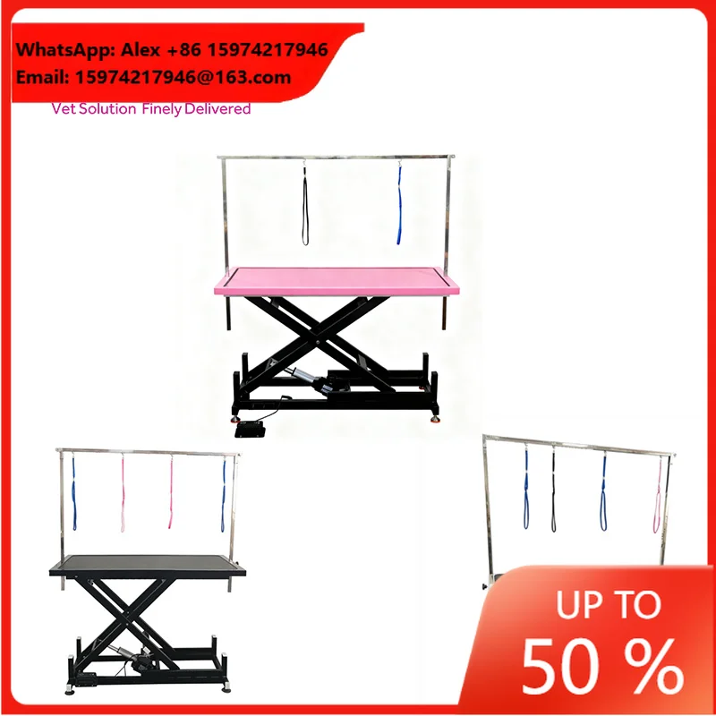 Electric Lifting Foldable Dog Stainless Steel Veterinary Examination Table Height Adjustable Electric Lifting Pet Grooming Table