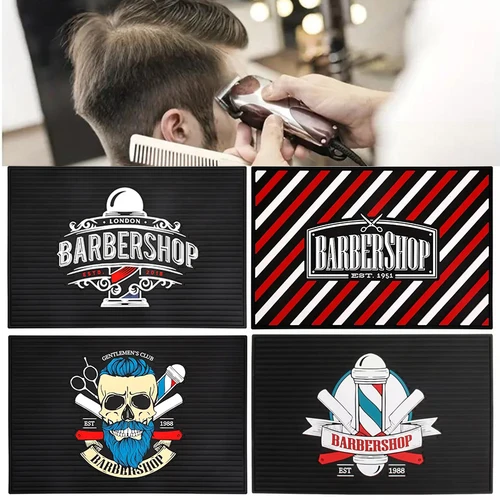 Barbertop-Herramienta de peluquería antideslizante, alfombrilla profesional, cortapelos, tijeras, peine, almohadilla de silicona antideslizante, accesorios de herramientas de corte de pelo