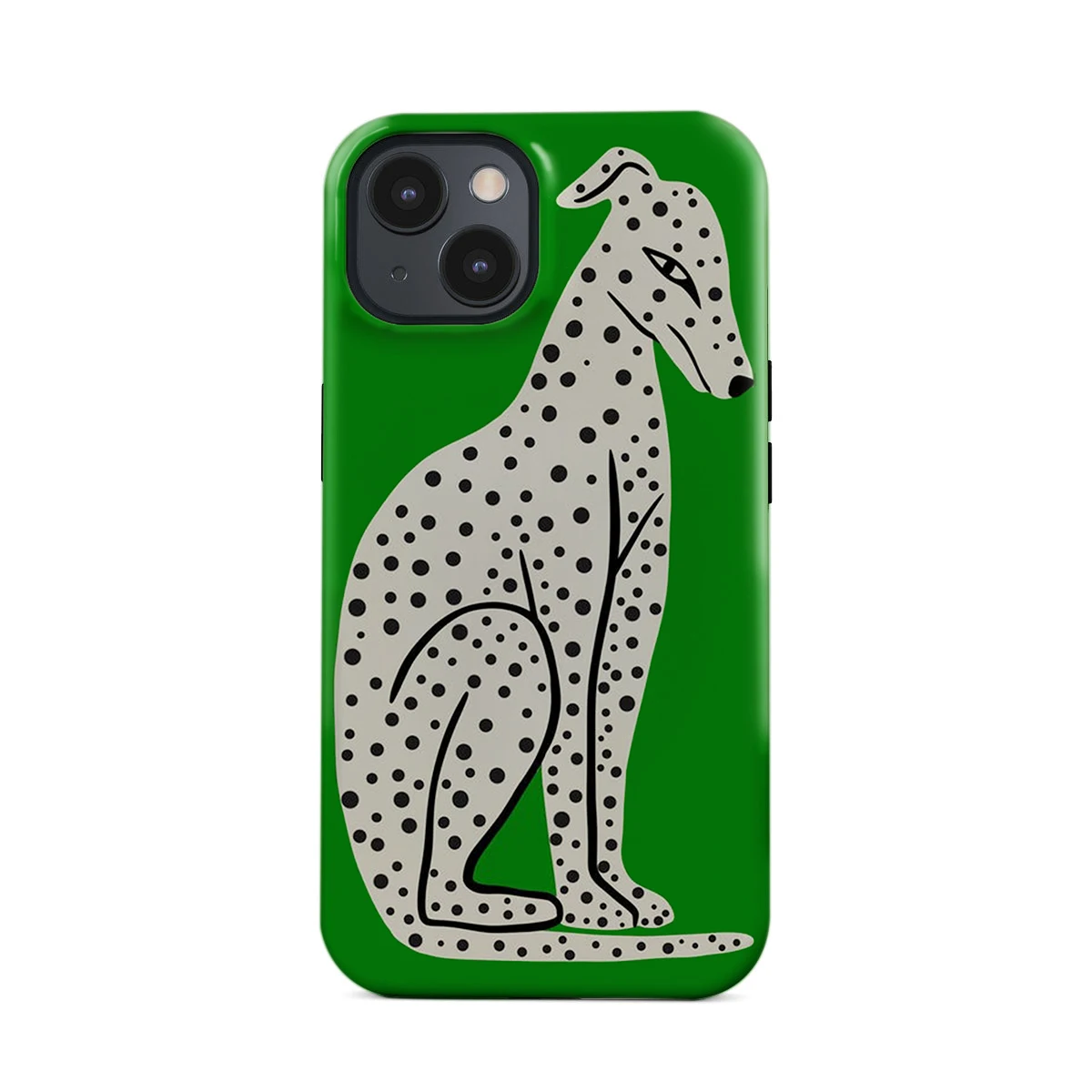 

Магнитный чехол для телефона IPHONE 16 Pro Max 15, 14, 13, 12, 11, 16e PRO Plus, жесткий акриловый противоударный чехол с зелеными пятнистыми собаками, принципиально