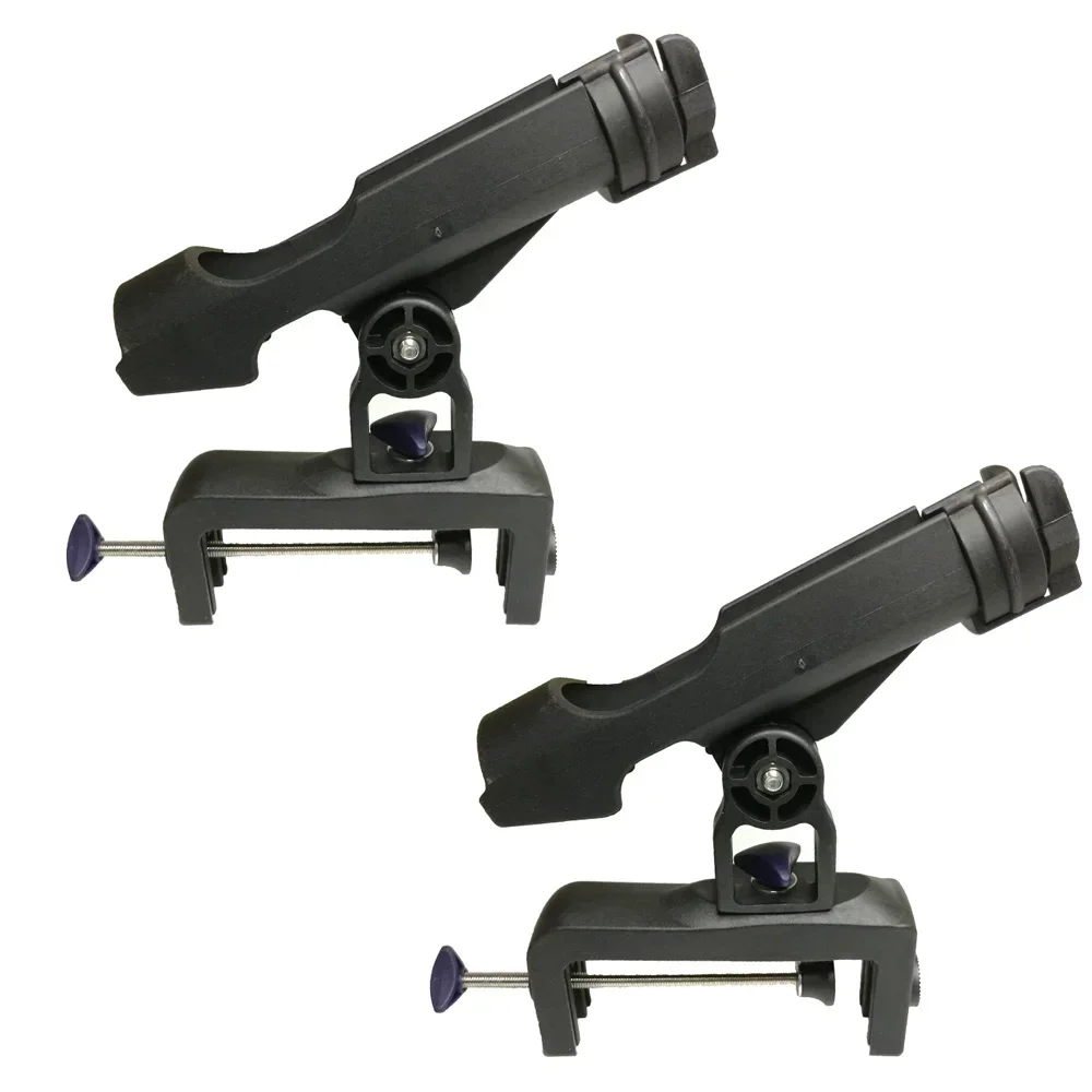 Clamp on Removable Yacht Kayak Canoe Fishing Rod Rack Holders Support Pole stand Bracket 360 Degree Rotatable