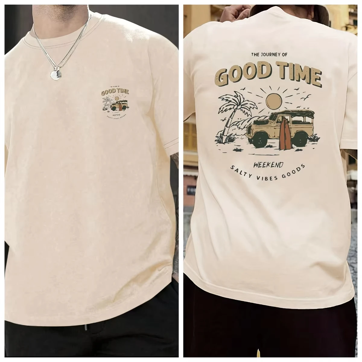 تي شيرت رجالي صيفي كاجوال بأكمام قصيرة ورقبة دائرية، مقاس عادي، رقبة دائرية مع نمط أبجدي، ملابس رجالية مريحة #3