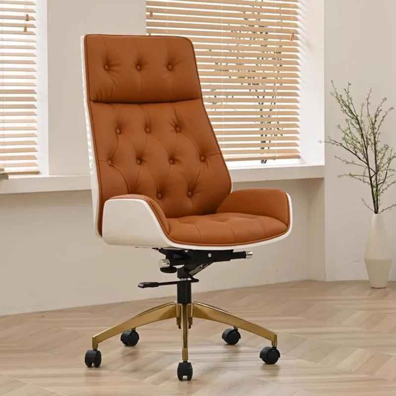 

Leather Chair Office Chair Luxury Chaise Swivel Design Armrest Leather Office Chair Gaming Sillas De Oficina Home Furniture