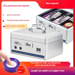 Money, cash, documents, portable safe with lock, fire-resistant, home office anti-theft, cash collection box with lock,