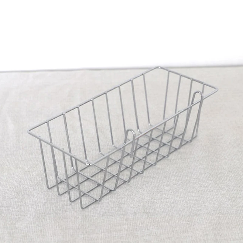 Metal Decorative Storage Basket DIY Iron Grid Flower Pot Hanging Shelf Wall Art Mounted Frame Mesh Display Rack Home Decoration