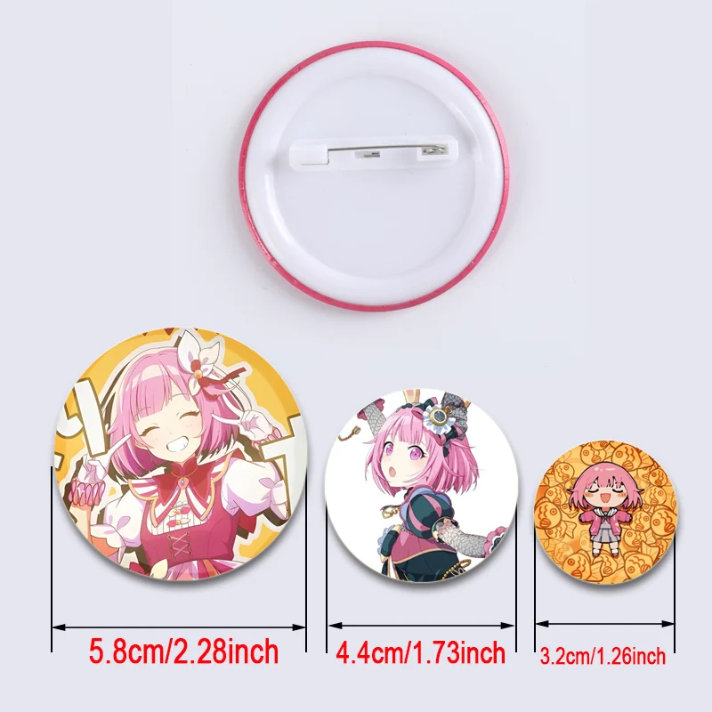 AnimeProject Sekai Badge Cute Cartoon Emu Otori Brooches Round Handmade Brooches Lapel Pins Jewelry for Backpack Clothes Gift