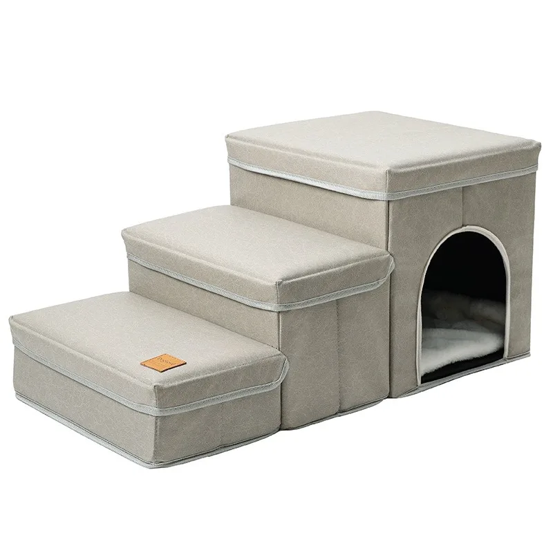 New Cat and Dog Kennel Cage Multifunctional Dog Stairs Steps on The Bed Sofa Puppy Climbing High Pet Supplies