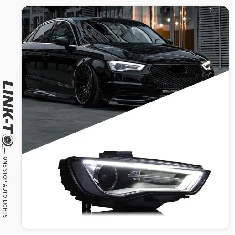 Upgrade the headlight LINK-TO Hot Selling Wholesale Suitable For 13-16 Audi A3 Headlight Assembly A3 Modified High-match LED Day