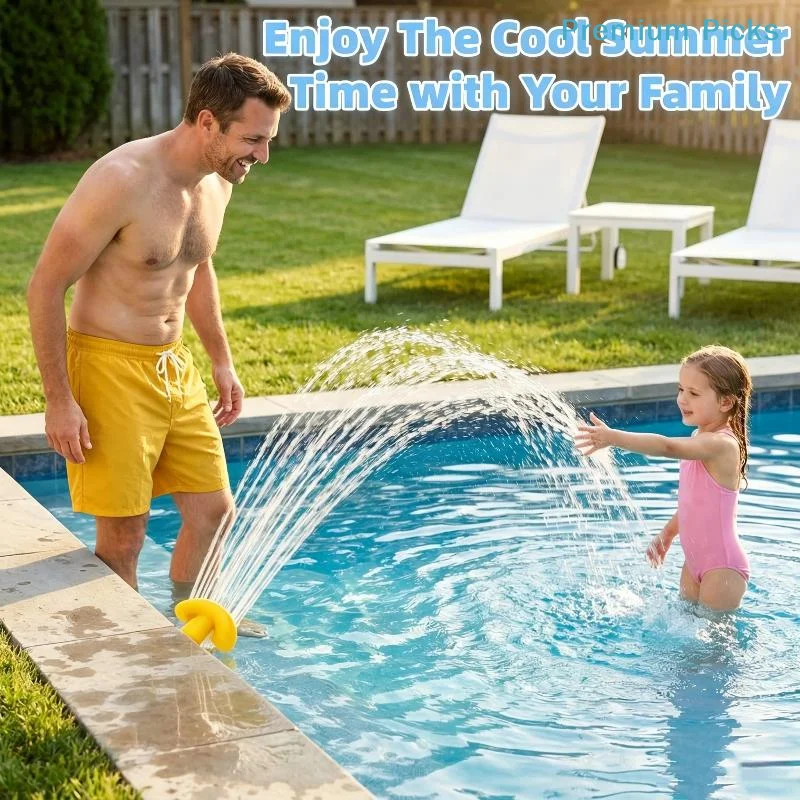 portableUV Resistant Swimming Pool Fountain Aeration Nozzle Universal Waterfall Spray for Long Lasting Outdoor Pool Decoration